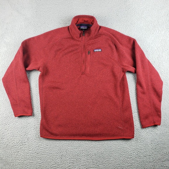 Patagonia Better Sweater Mens Large Red Outdoor Full Zip Fleece - Picture 1 of 12